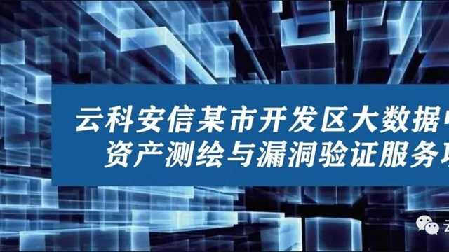 实力入选丨云科安信某资产测绘与漏洞验证服务项目获评为网安行业优秀案例
